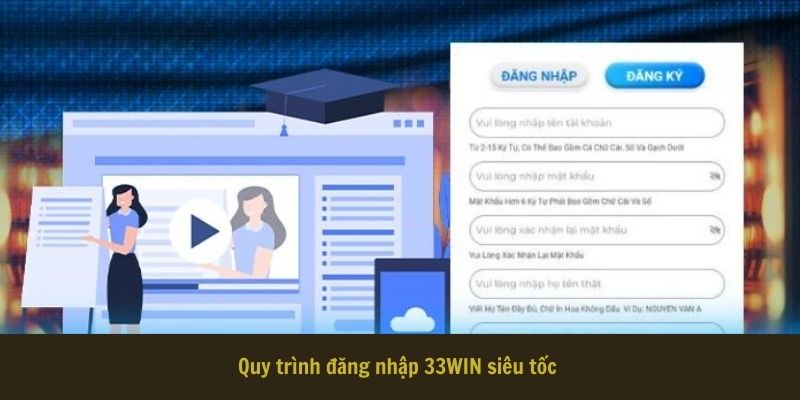 Quy trình đăng nhập 33WIN siêu tốc 